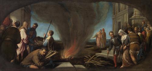 Follower of Jacopo da Ponte Thamar wird zum Scheiterhaufen gefuhrt oil painting picture